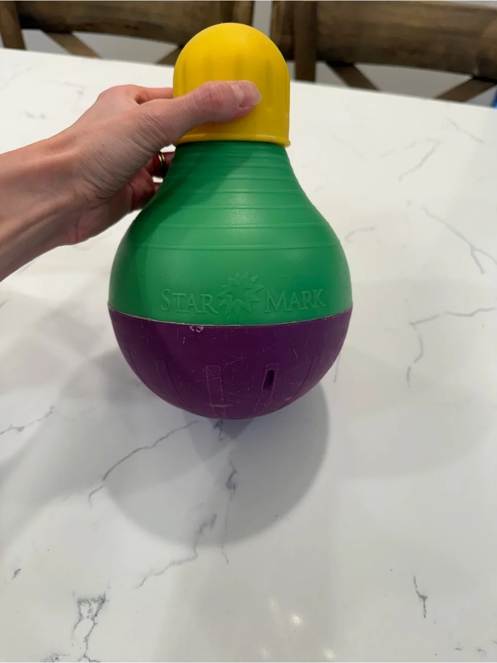 Starmark bob a lot large interacting treat dog toy